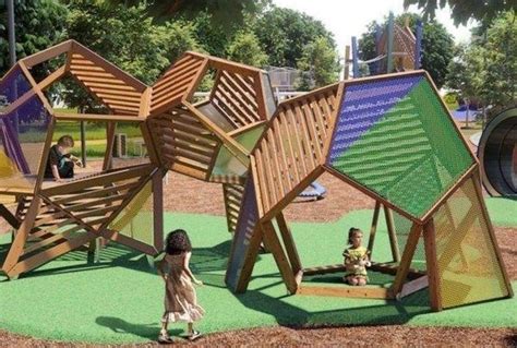 43 Cool Childrens Playground Design Ideas For Home Garden in 2021 | Playground landscaping ...