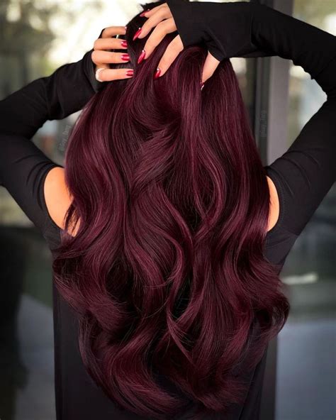 50 Shades of Burgundy Hair Color Trending in 2024 | Kersen rood haar ...