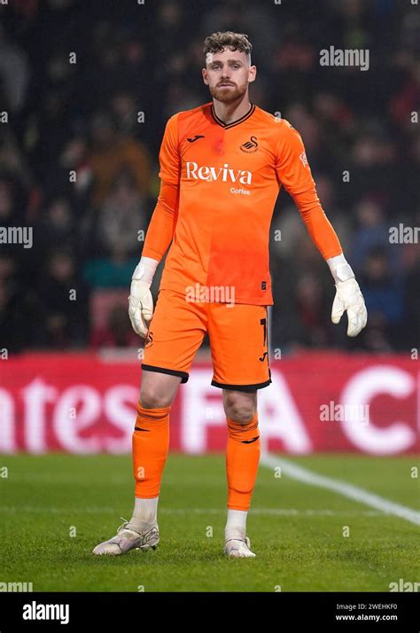 Swansea City goalkeeper Andy Fisher during the Emirates FA Cup Fourth Round at the Vitality ...