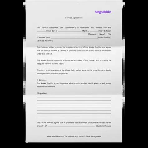 Service Contract Template: Secure Your Agreements | Unrubble Templates