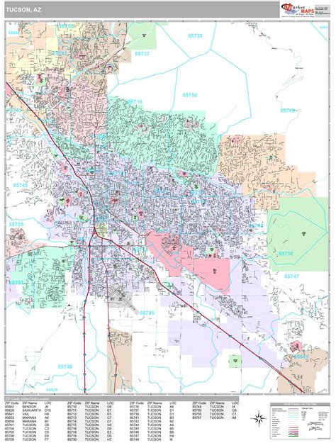 Printable Map Of Tucson Az