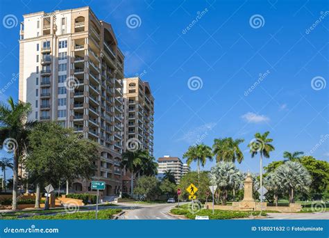 Coral Gables Cityscape stock photo. Image of street - 158021632