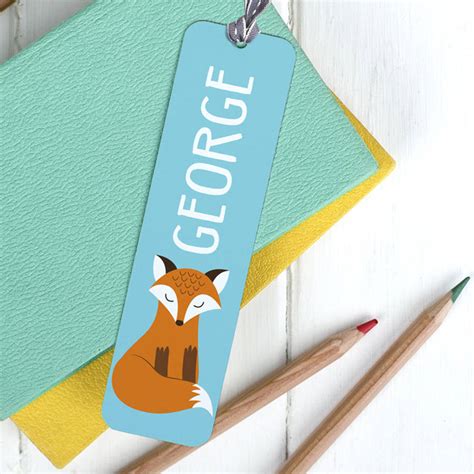 children's personalised cute animal bookmark by the little picture ...