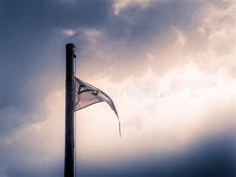 A Viking Flag in the Colorful Clouds Stock Image - Image of vessel ...