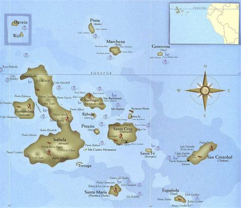 Discover Galapagos - Galapagos Islands Map pertaining to Printable Map Of Galapagos Islands ...