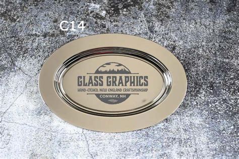 Oval silver plated tray - Glass Graphics