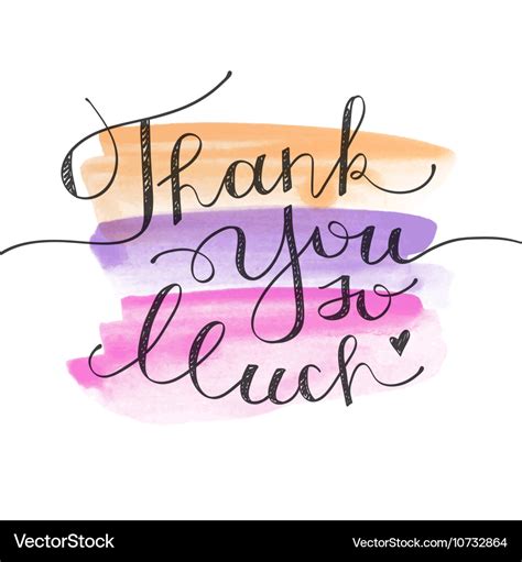 Thank you so much Royalty Free Vector Image - VectorStock