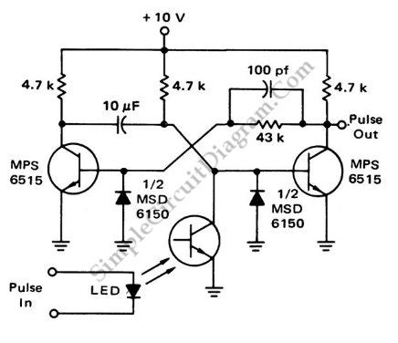 Flash-Triggered Pulse Stretcher Using Classic Monostable Circuit | Simple Circuit Diagram