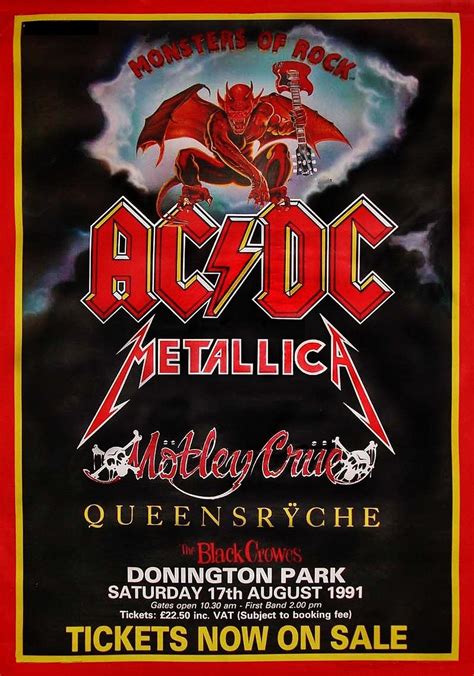 Monsters Of Rock Donington Park UK 1991 vintgae poster | Concert ...