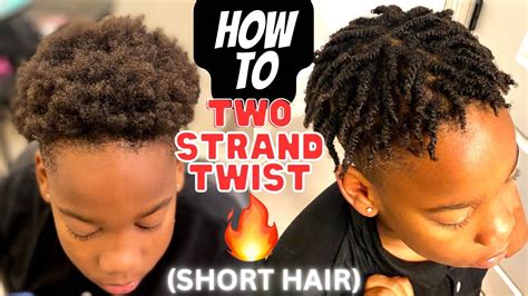 How to TWO STRAND TWIST Short Hair MEN ‼️ ️‍🔥No!!Heat||4c Hair - YouTube