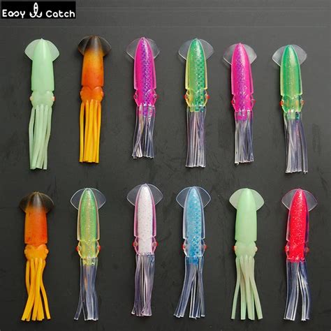 Aliexpress.com : Buy 12pcs 12cm Mixed Color Soft PVC Plastic Squid ...