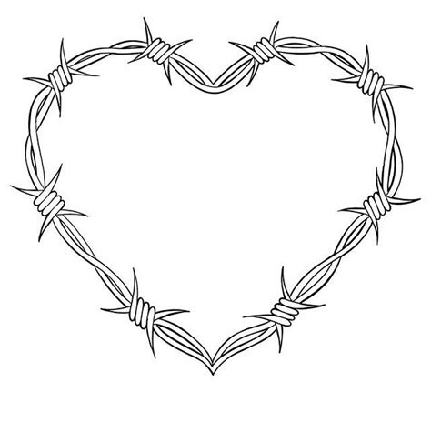 barbed wire heart drawing - Shantay Mclain