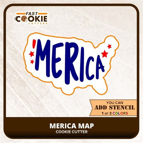 Merica Map - Fast Cookie Cutters