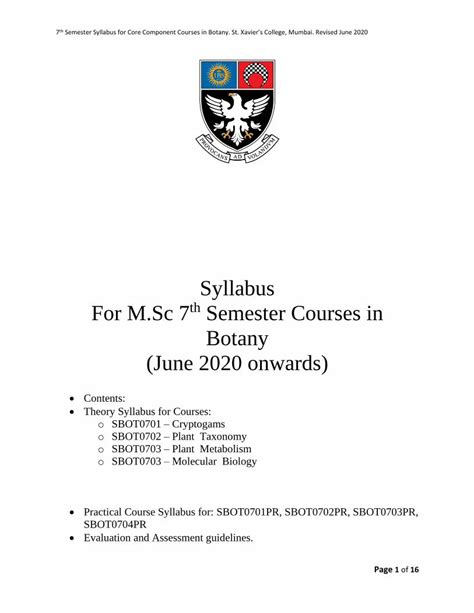 (PDF) Syllabusxaviers.edu/main/images/syllabi/science/BotSem7.pdf · Origin and evolution of ...