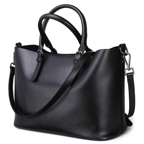 Fashion Women Real Genuine Leather Casual Tote Women Handbag Large ...