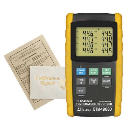 NIST Traceable Certificate of Calibration - 12 Channel Thermocouple Th ...