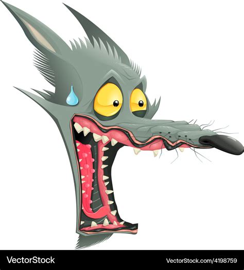 Funny wolf Royalty Free Vector Image - VectorStock