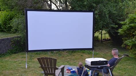 Best Outdoor Projector Screen, Watch Movies Outside! - OutsideModern