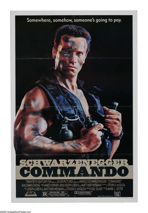 Commando (20th Century Fox, 1985). One Sheet (27" X 41"). "You're a ...