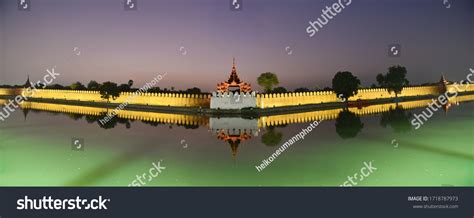 Panoramic Night View Illuminated Guradian Walls Stock Photo 1718787973 ...