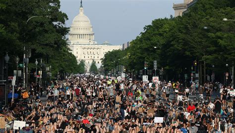 Massive crowds demonstrate in D.C. on sixth night of George Floyd protests