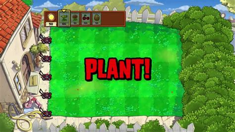 PVZ part 1 Lawn of the first day - YouTube