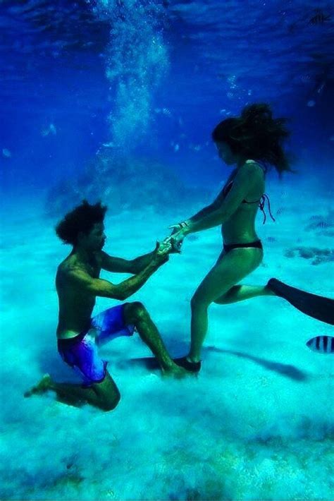 12 Romantic Beach Proposal Ideas Are Sure To Make Her Swoon! ️ Beach Proposal Ideas Underwater ...