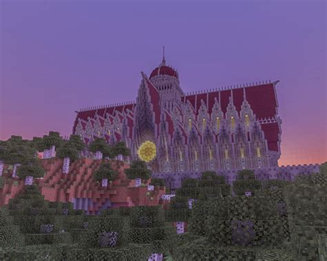 Cathedral, still working on interior : r/Minecraftbuilds