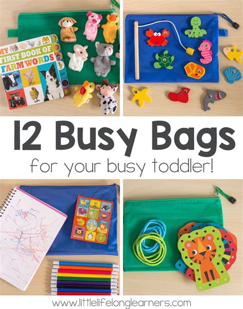 12 Busy Bags for Toddlers - Little Lifelong Learners | Business for ...