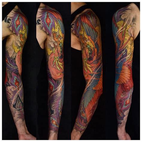 Full Sleeve Phoenix | Full sleeve tattoos, Phoenix tattoo, Sleeve tattoos