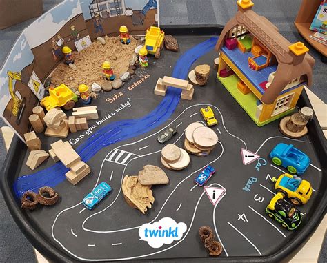 Building Site Small World Background | Tuff tray ideas toddlers, Tuff ...