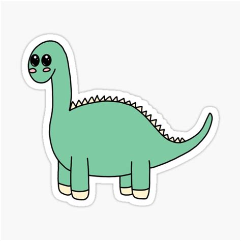 "Cute Dino Sticker" Sticker for Sale by BabySaggitarius | Redbubble