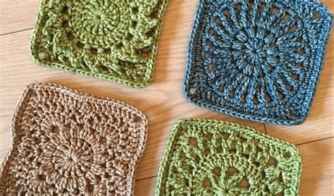 Free Granny Square Crochet Pattern: 4 Floral Motifs | cypress|textiles