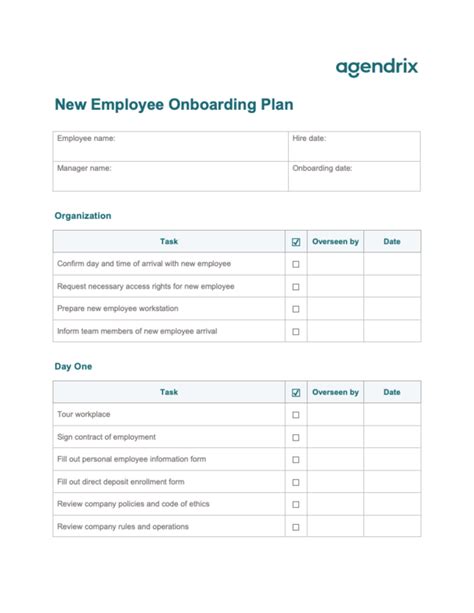 Sample Employee Onboarding Templates