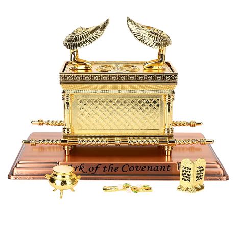 BRTAGG The Ark of The Covenant Replica Gold Plated Statue with Contents ...