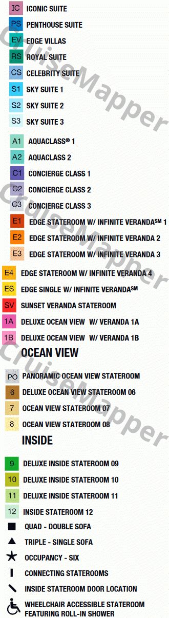 Celebrity Apex deck 9 plan | CruiseMapper