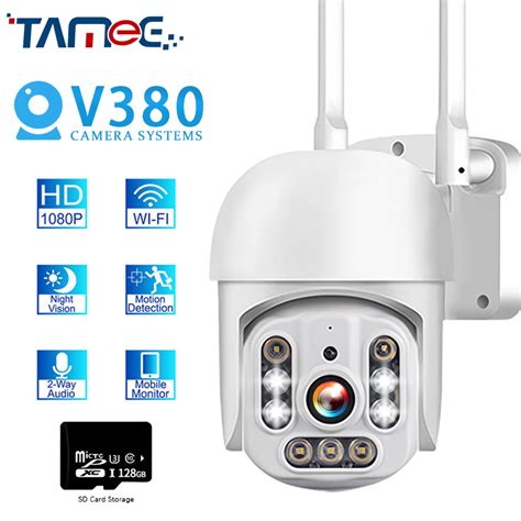 Tamee V380 Outdoor CCTV Camera Wifi Connect To Cellphon 1080P Wireless ...