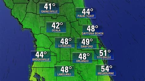 Cold front will drop temperatures in Central Florida to the 40s for the first day of 2020 | FOX ...