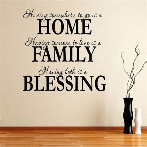 Home Family Blessing Wall Quote Decal Decor Sticker Lettering Saying ...