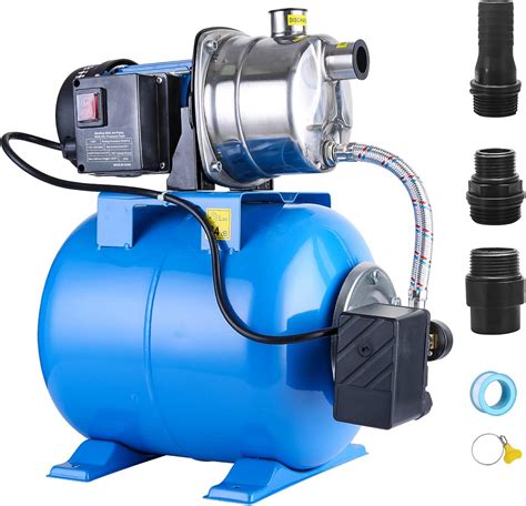 PANRANO 1.6HP Shallow Well Pump with Pressure Tank 1268 GPH Stainless ...