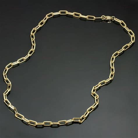 CARTIER Santos Yellow Gold Link Chain Necklace at 1stDibs | cartier santos necklace, cartier ...