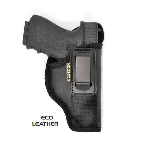 ECO - LEATHER Tuckable Holster IWB with metal clip w/laser – Houston ...