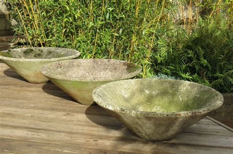 Set of 3 concrete planters 1970s | Decorative Modern