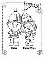 Spike And Daisy Wheel sketch template