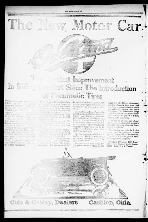 The Independent. (Cashion, Okla.), Vol. 12, No. 28, Ed. 1 Thursday, November 6, 1919 - Page 2 of ...