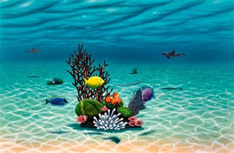 Underwater Garden Mural - Dan Mackin| Murals Your Way | Garden mural, Underwater mural, Kids ...