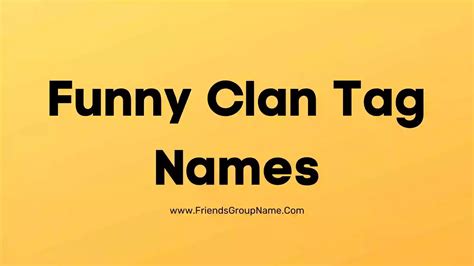 Funny Clan Tag Names [ 2021 ] Best, Clever & Good Cod Clan Tags Ideas | Funny names, Clan, Names