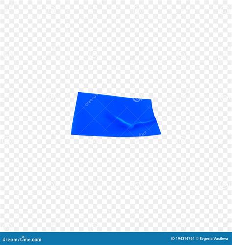 Blue Duct Repair Tape Isolated On Transparent Background. Realistic ...