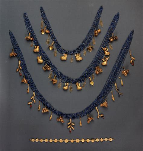 Gold Diadem of Queen Shubad with Beaded Floral Applique