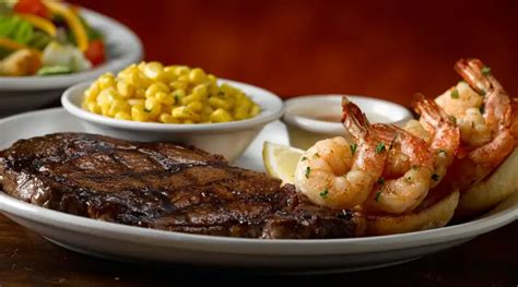 Texas Roadhouse Ribeye 12oz & Grilled Shrimp